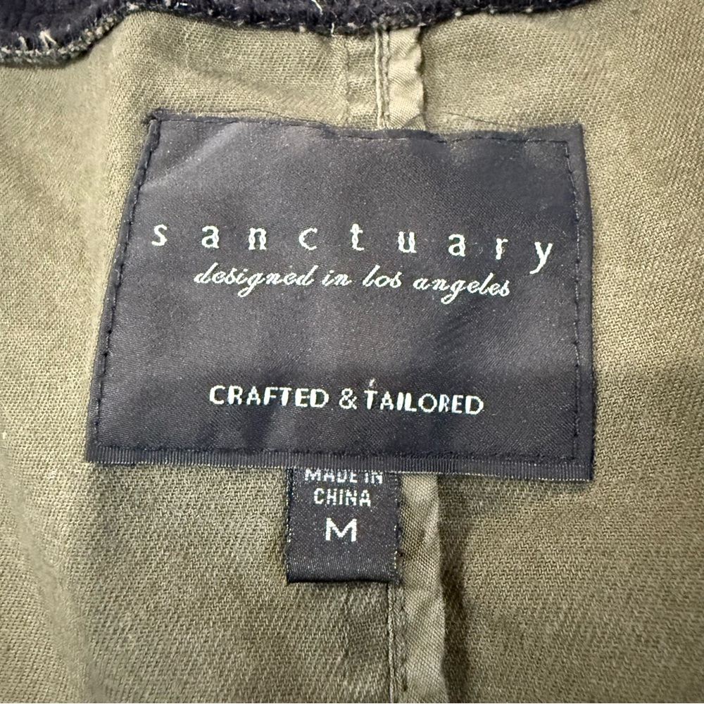 Sanctuary Military Style Camo Bomber Full Zip Jacket Women’s Medium Army Green - Picture 6 of 8